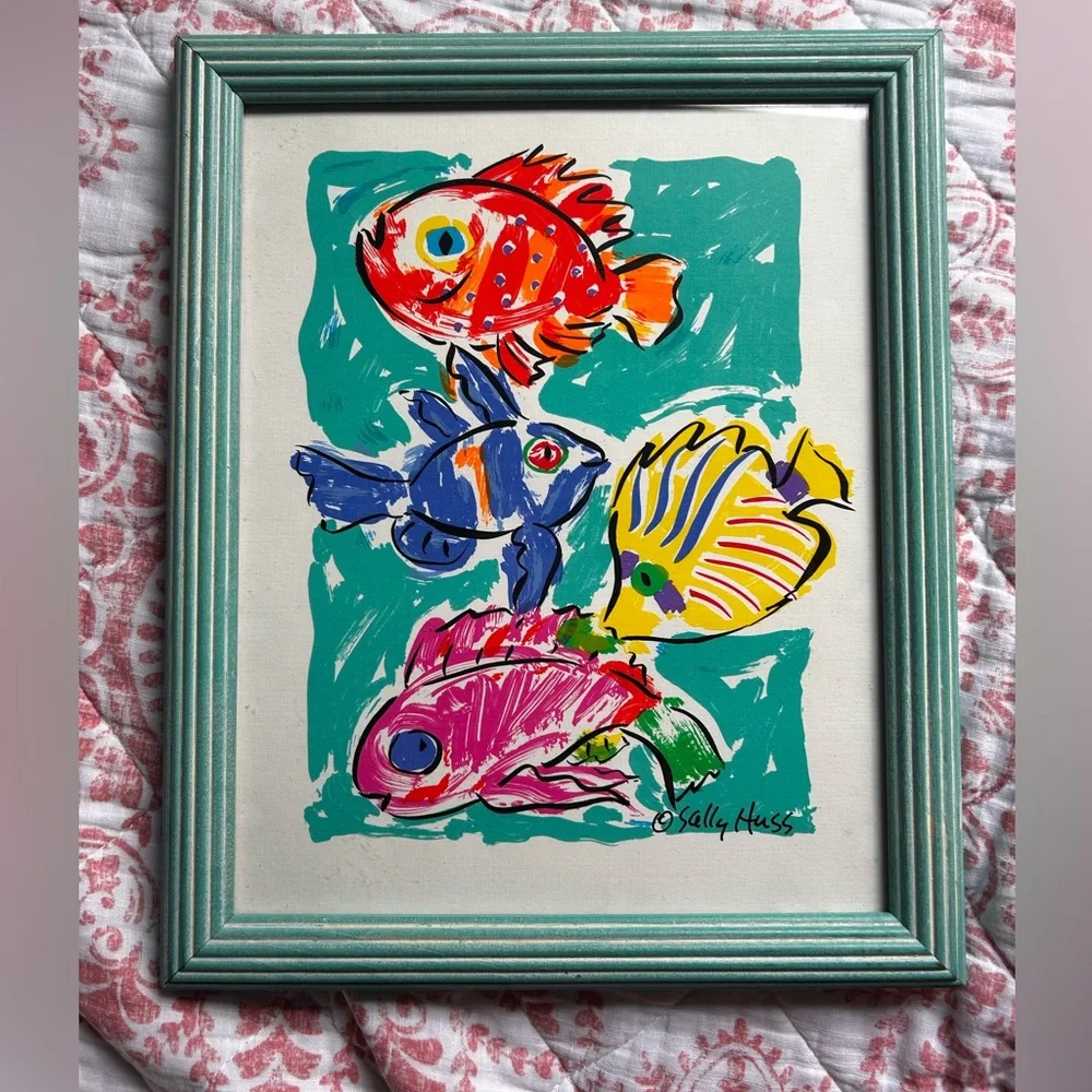 Vibrant Fish Art Print by Sally Huss